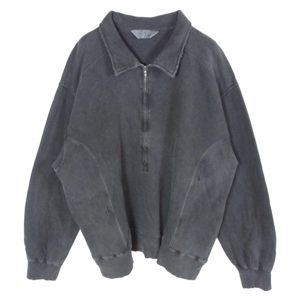 ANCELLM アンセルム 24AW ANC-CT67 HALF ZIP SWEAT SHIRT ハーフジップ スウェットシャツ ブラック系 2【中古】