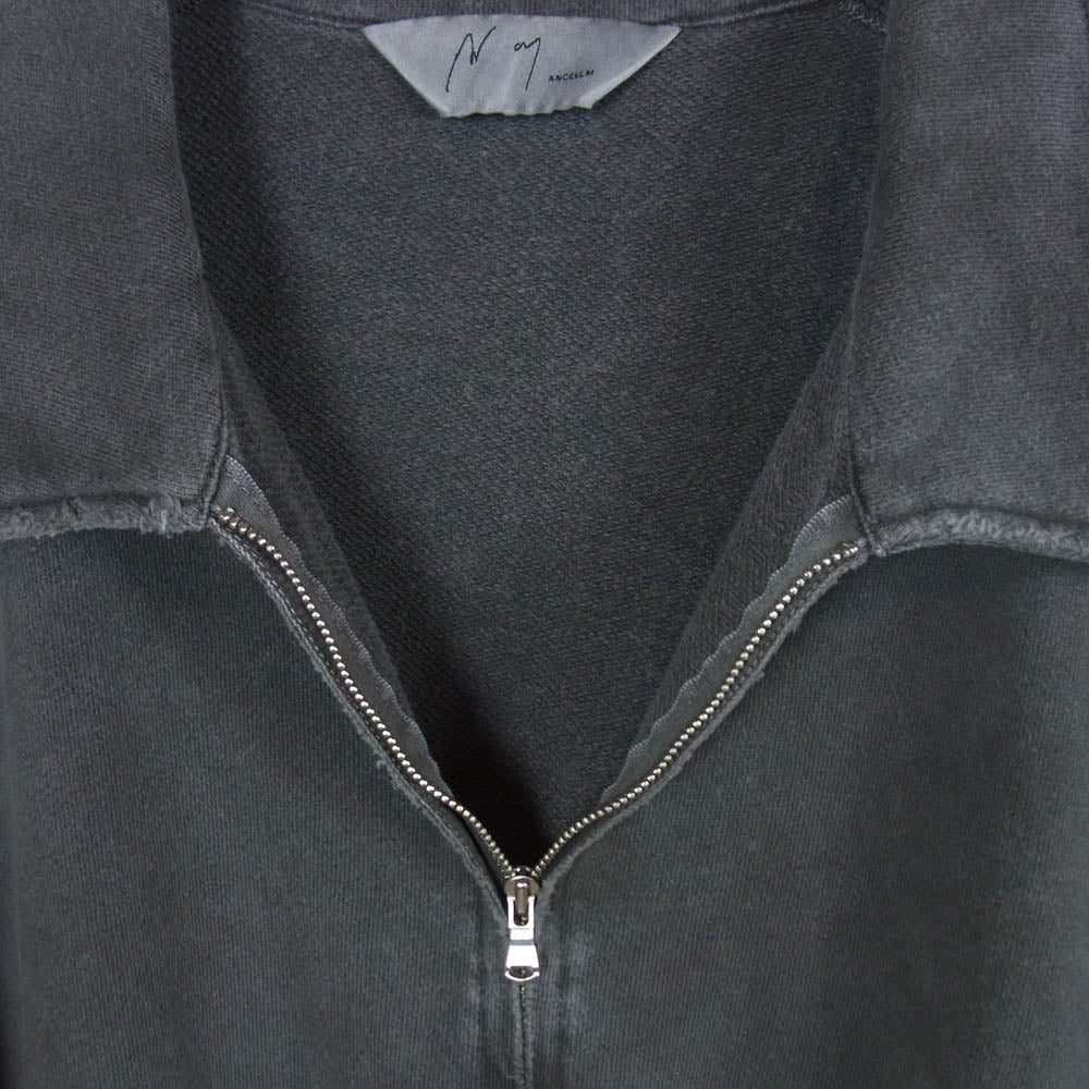 ANCELLM アンセルム 24AW ANC-CT67 HALF ZIP SWEAT SHIRT ハーフジップ スウェットシャツ ブラック系 2【中古】