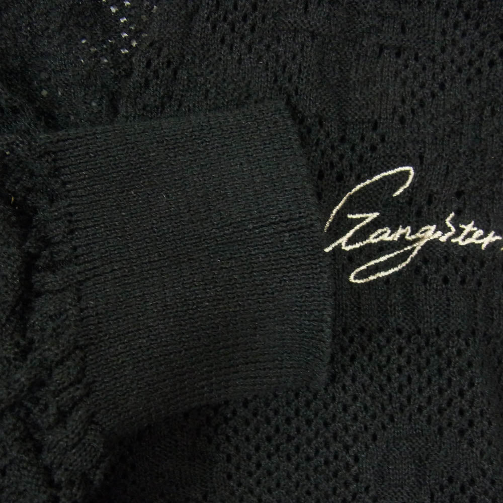 GANGSTERVILLE ギャングスタービル 24SS GSV-24-SS-15 PAISLEY JQ KNIT CARDIGAN バンダナ柄 メッシュヂャカード ニットカーディガン ブラック系 M【中古】