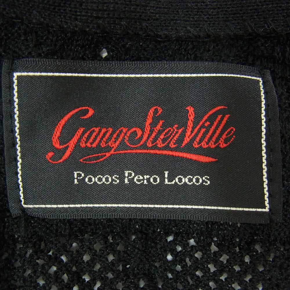 GANGSTERVILLE ギャングスタービル 24SS GSV-24-SS-15 PAISLEY JQ KNIT CARDIGAN バンダナ柄 メッシュヂャカード ニットカーディガン ブラック系 M【中古】