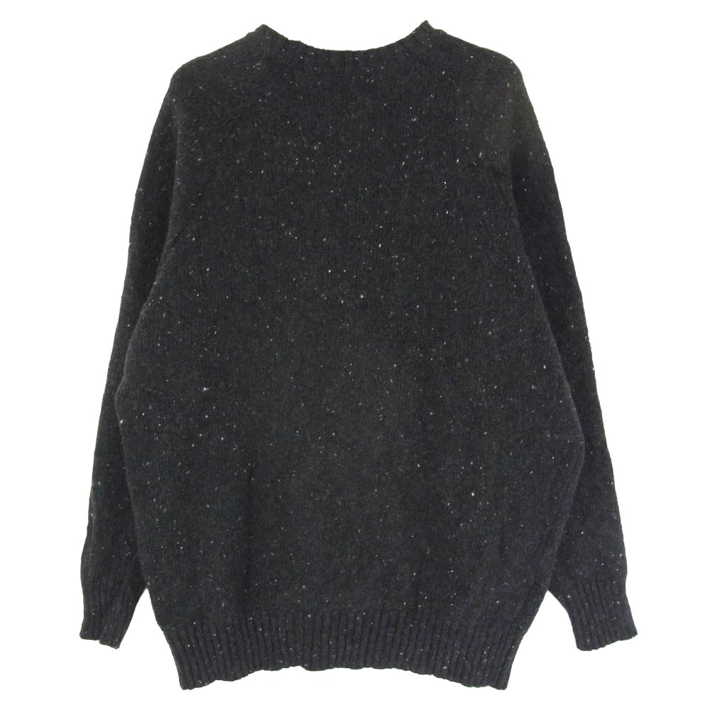 BY GLADHAND バイグラッドハンド 23AW BYGH-23-AW-14 GOODFIELD NEP CREW NECK SWEATER フロントロゴ ネップ クルーネック ニットセーター チャコール系 M【中古】