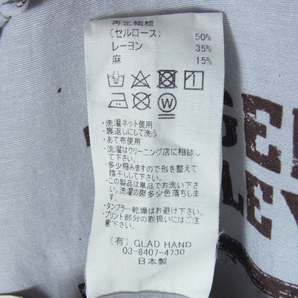 GANGSTERVILLE ギャングスタービル 24AW GSV-24-AW-07 TIGER ALLEY L/S SHIRTS レーヨン混 TIGER ALLEY SALOON 開襟 長袖シャツ SAX M【中古】