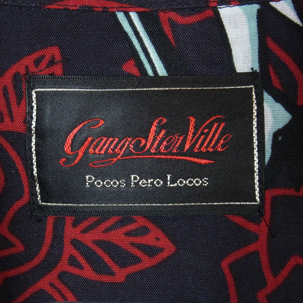 GANGSTERVILLE ギャングスタービル 25SS GSV5104 DANCE OF DEATH L/S SHIRTS ダンスオブデス 開襟 長袖シャツ ブラック系 M【中古】