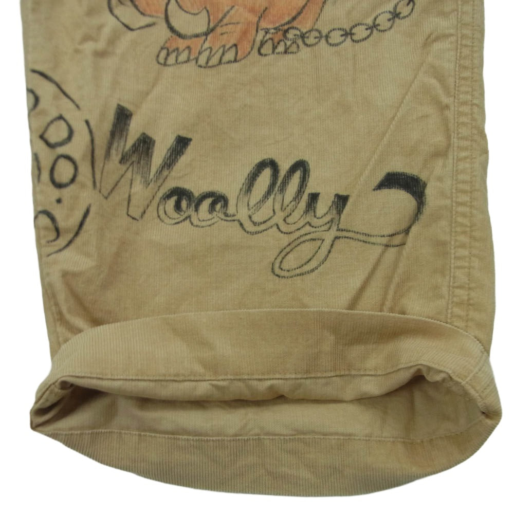 WEIRDO ウィアード 25SS WRD9902HP WIND UP TACK EASY PANTS ハンドプリント コーディロイ タック パンツ ベージュ系 32【中古】