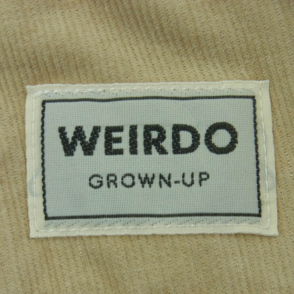 WEIRDO ウィアード 25SS WRD9902HP WIND UP TACK EASY PANTS ハンドプリント コーディロイ タック パンツ ベージュ系 32【中古】