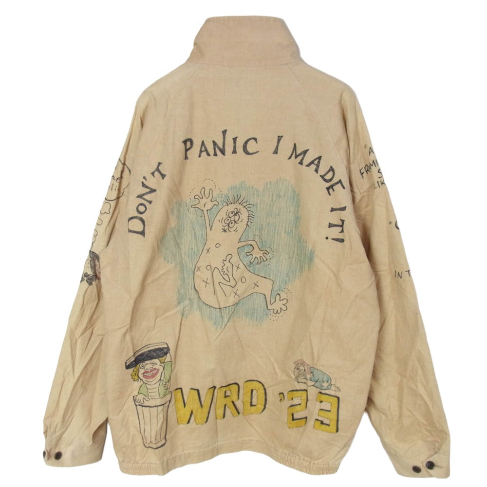 WEIRDO ウィアード 25SS WRD5101 PSYCHO WEIRDO JACKET ハンドプリント コーディロイ ジップアップジャケット ベージュ系 M【中古】