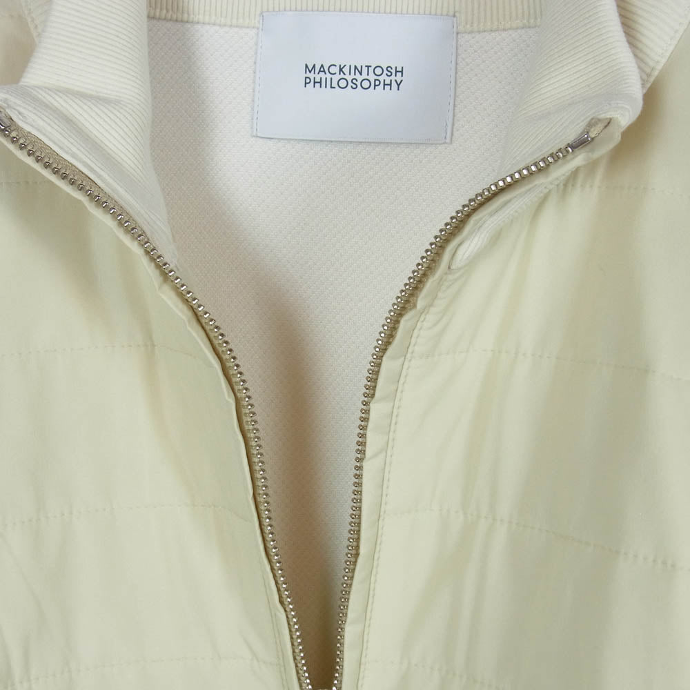 MACKINTOSH PHILOSOPHY マッキントッシュフィロソフィー H1F49619 エアロゲルキルト ブリスター コンビ ジップアップ ブルゾン ジャケット オフホワイト系 38【中古】