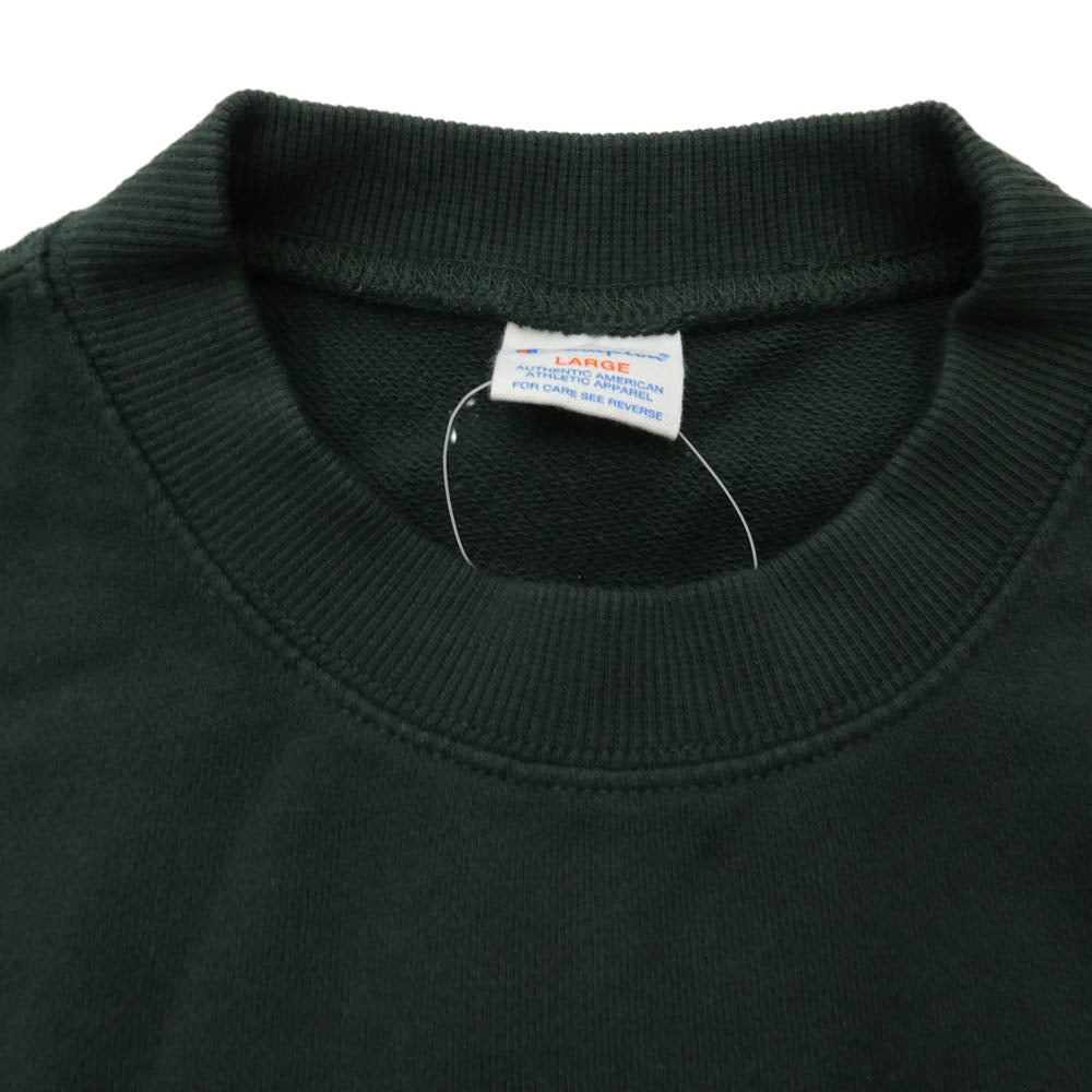 Champion チャンピオン C3-G014 トリコタグ復刻 MIAMI FLORIDA カレッジプリント クルー スウェット モスグリーン系 L【新古品】【未使用】【中古】