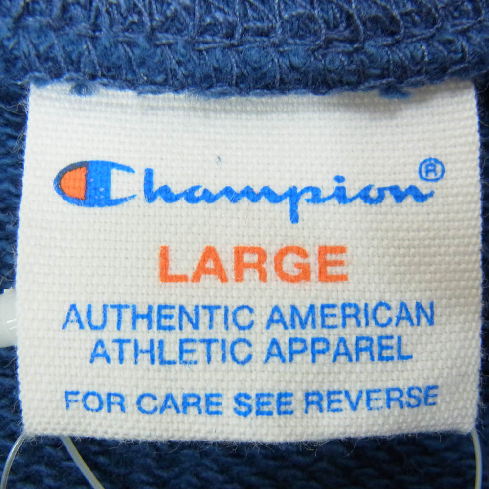 Champion チャンピオン C3-G015 トリコタグ復刻 PORTLAND CC カレッジプリント クルー スウェット ブルー系 L【新古品】【未使用】【中古】