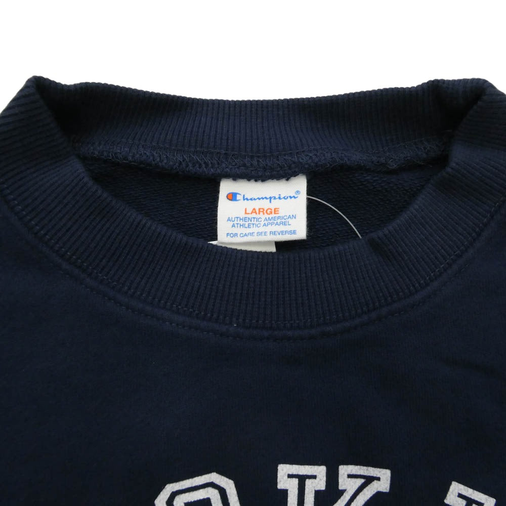 Champion チャンピオン C3-G013 トリコタグ復刻 BROOKLYN NEW YORK カレッジプリント クルー スウェット ネイビー系 L【新古品】【未使用】【中古】
