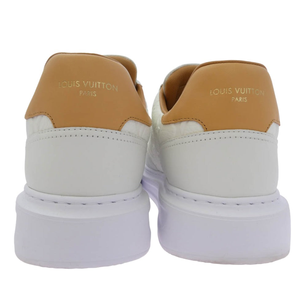 LOUIS VUITTON ルイ・ヴィトン 1A8V3L ビバリーヒルズ ライン モノグラム ローカット スニーカー ホワイト系 7.5【中古】