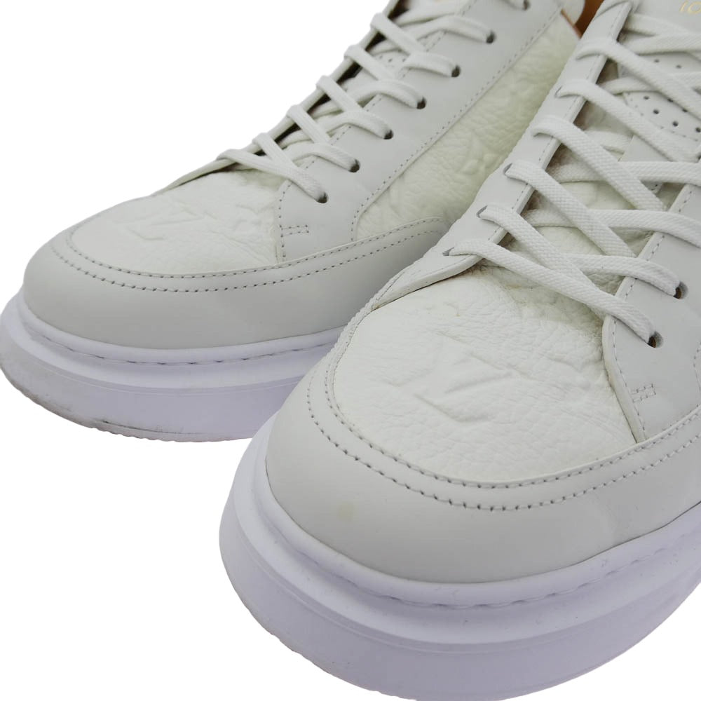 LOUIS VUITTON ルイ・ヴィトン 1A8V3L ビバリーヒルズ ライン モノグラム ローカット スニーカー ホワイト系 7.5【中古】