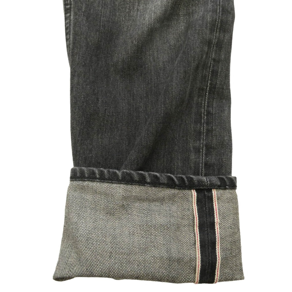 GANGSTERVILLE ギャングスタービル THUG DENIM SLIM サグ スリム ボタンフライ ジーンズ デニムパンツ ブラック系 S【中古】