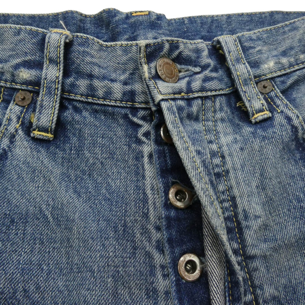 MINEDENIM マインデニム 2104-1002-86-312 FPK105N Standard Straight ボタンフライ 5ポケット ストレート ジーンズ デニム パンツ インディゴブルー系 8【中古】