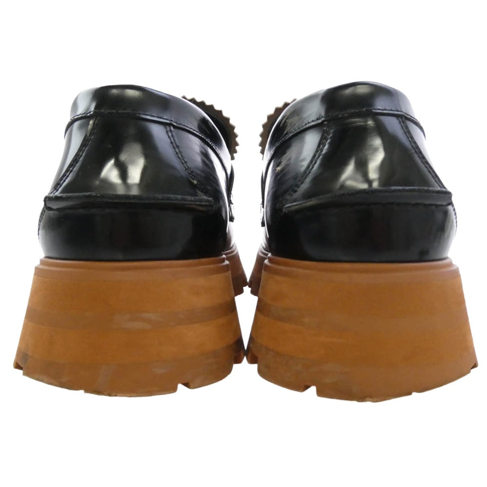 Alexander McQueen アレキサンダーマックイーン Wander Loafer ワンダー チャンキーソール コインローファー レザー シューズ ブラック系 43【中古】