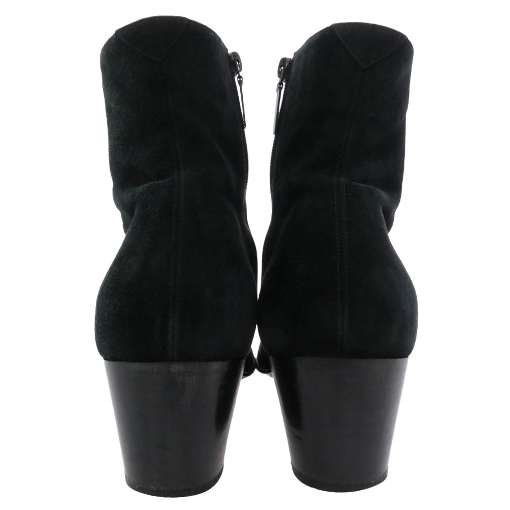 SAINT LAURENT サンローラン 667620 スエード サイドジップ ヒール