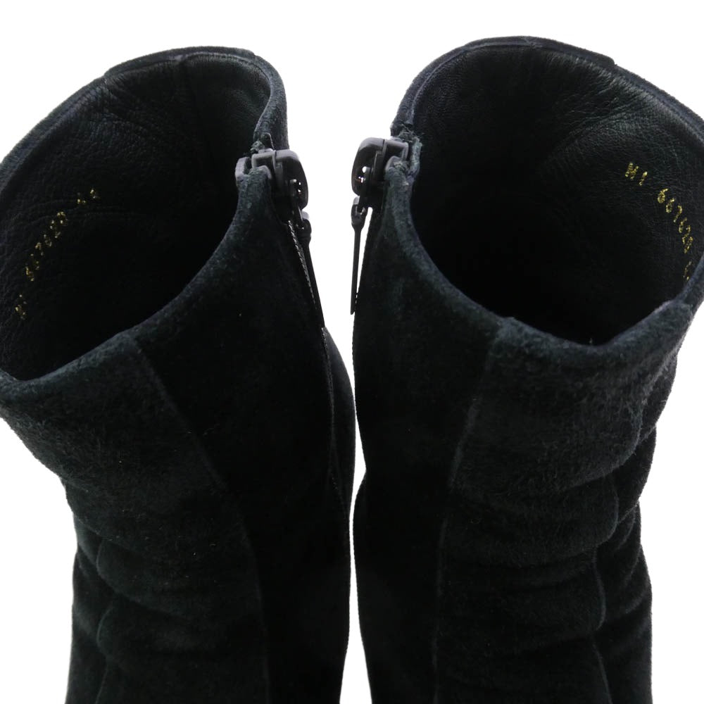 SAINT LAURENT サンローラン 667620 スエード サイドジップ ヒール