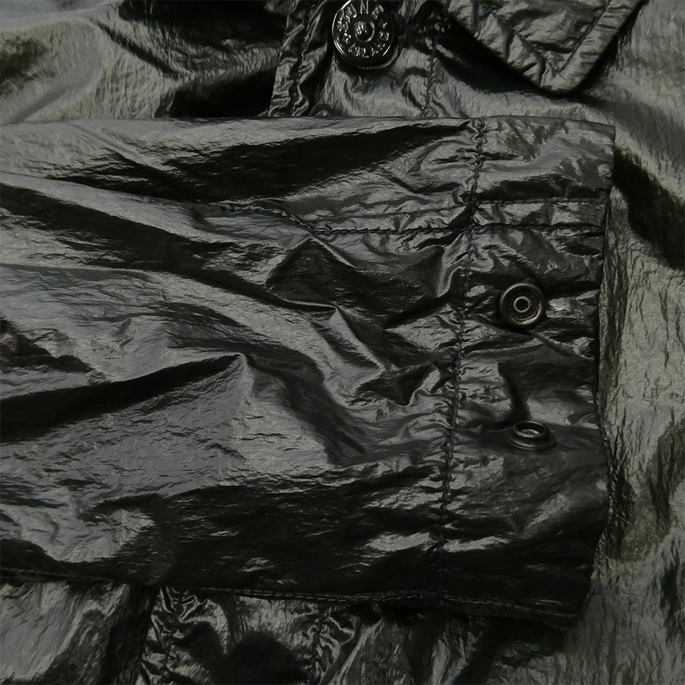 STONE ISLAND ストーンアイランド 21SS 741570534-A/741570534-B LUCIDO-TC PACKABLE TRENCH COAT 着脱可能メッシュライナー付き コーティング パッカブル ステンカラー コート ブラック系 L【美品】【中古】