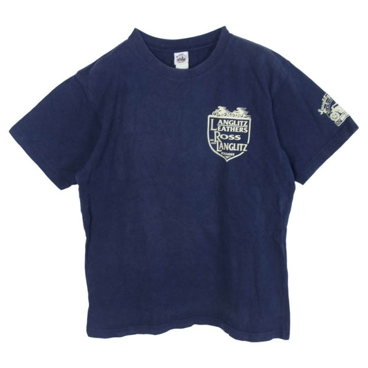 LANGLITZ LEATHERS ラングリッツレザーズ ROSS LANGLITZ プリント Tシャツ ネイビー系 表記無し【中古】