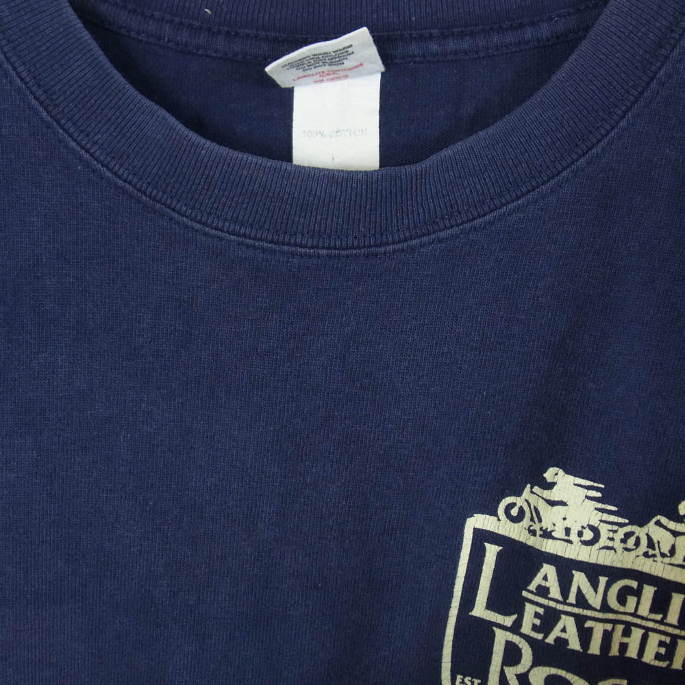 LANGLITZ LEATHERS ラングリッツレザーズ ROSS LANGLITZ プリント Tシャツ ネイビー系 表記無し【中古】