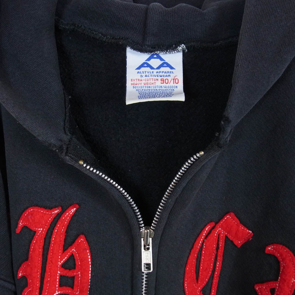 ヴィンテージ 90s 00s RED HOT CHILI PEPPERS RHCP レッドホットチリペッパーズ ジップ パーカー alstyle apparel ブラック系 L【中古】