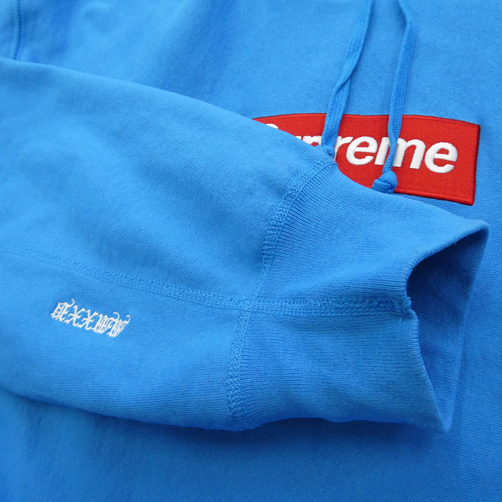 Supreme シュプリーム 25AW Box Logo Hooded Sweatshirt Cyan ボックスロゴ フーデッド スウェットシャツ プルオーバー パーカー ライトブルー系 L【中古】