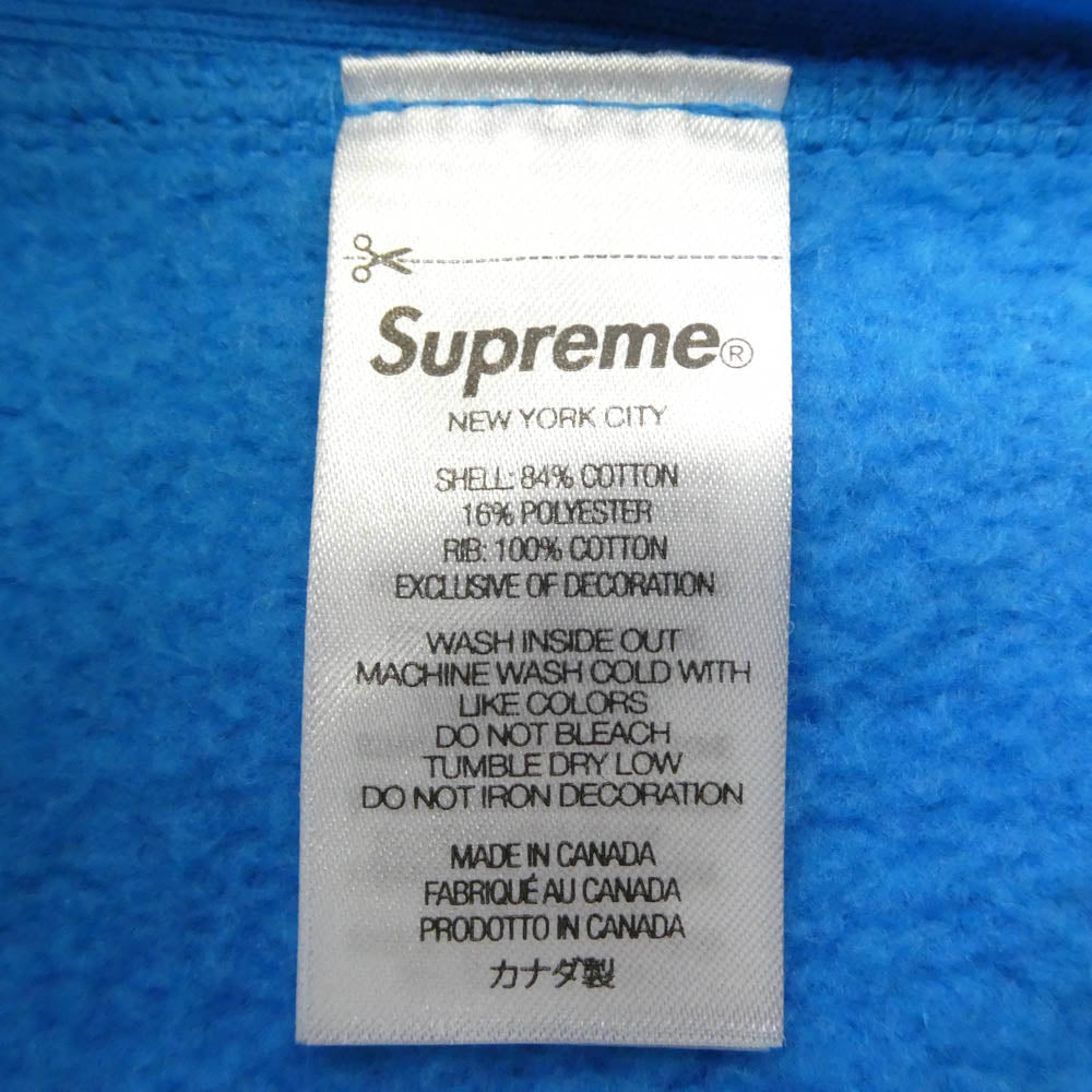 Supreme シュプリーム 25AW Box Logo Hooded Sweatshirt Cyan ボックスロゴ フーデッド スウェットシャツ プルオーバー パーカー ライトブルー系 L【中古】