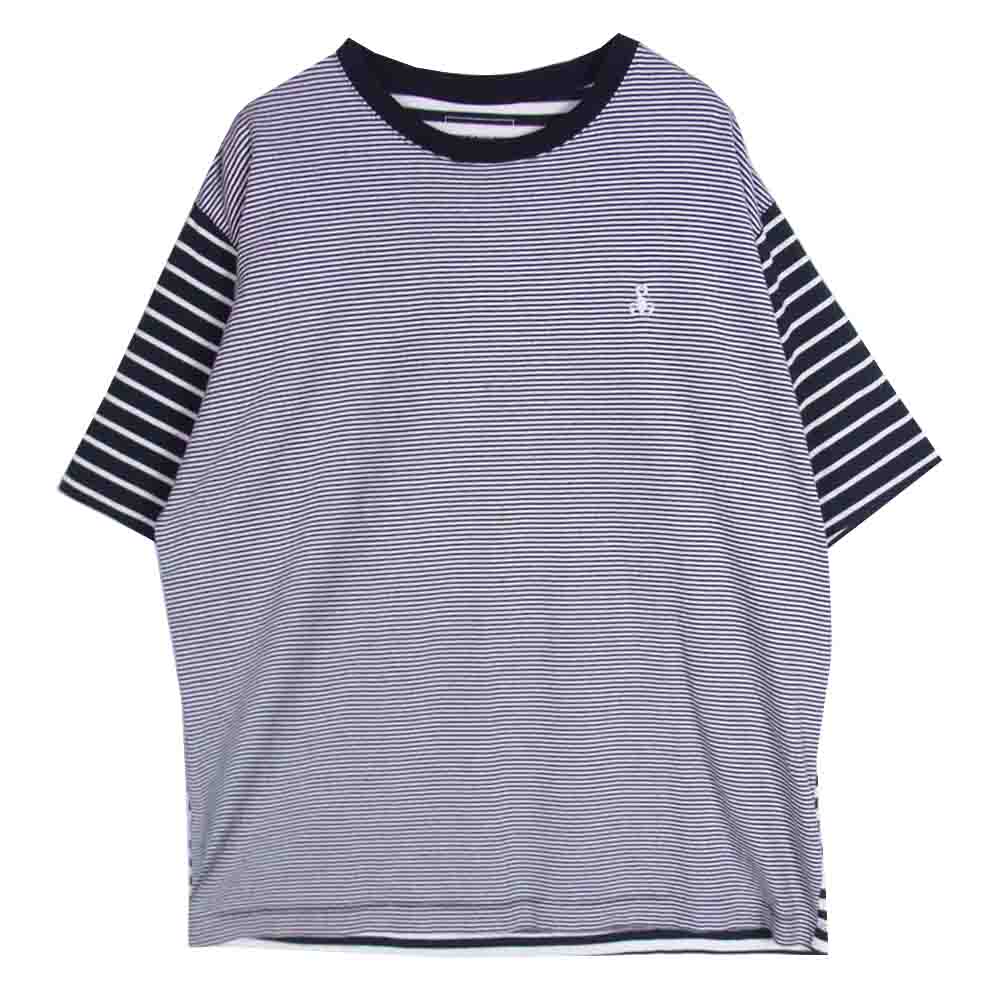 SOPHNET. ソフネット 21SS SOPH-210056 SCORPION WIDE TEE Tシャツ ボーダー カットソー ブラック系 L【中古】