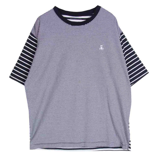 SOPHNET. ソフネット 21SS SOPH-210056 SCORPION WIDE TEE Tシャツ ボーダー カットソー ブラック系 L【中古】