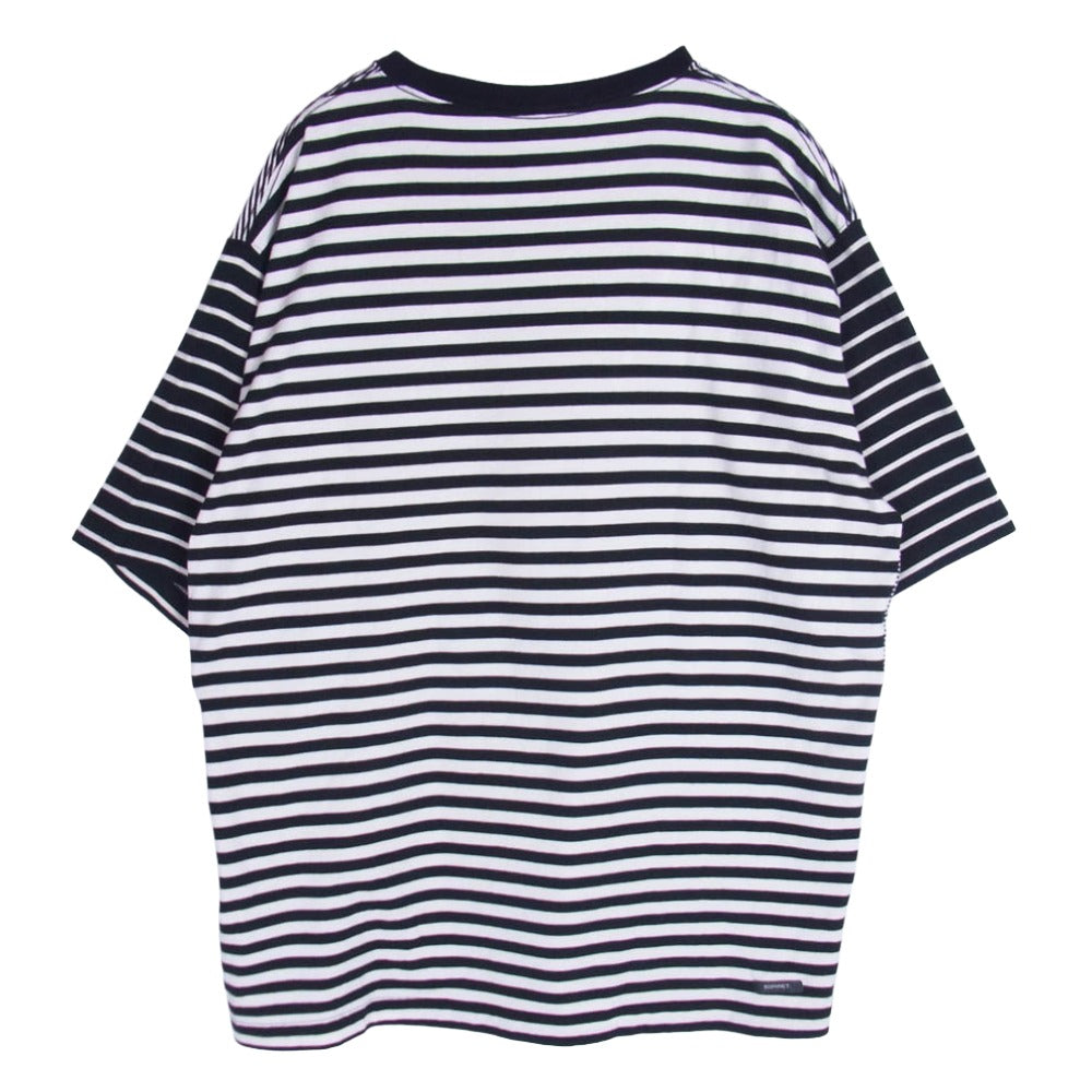 SOPHNET. ソフネット 21SS SOPH-210056 SCORPION WIDE TEE Tシャツ ボーダー カットソー ブラック系 L【中古】