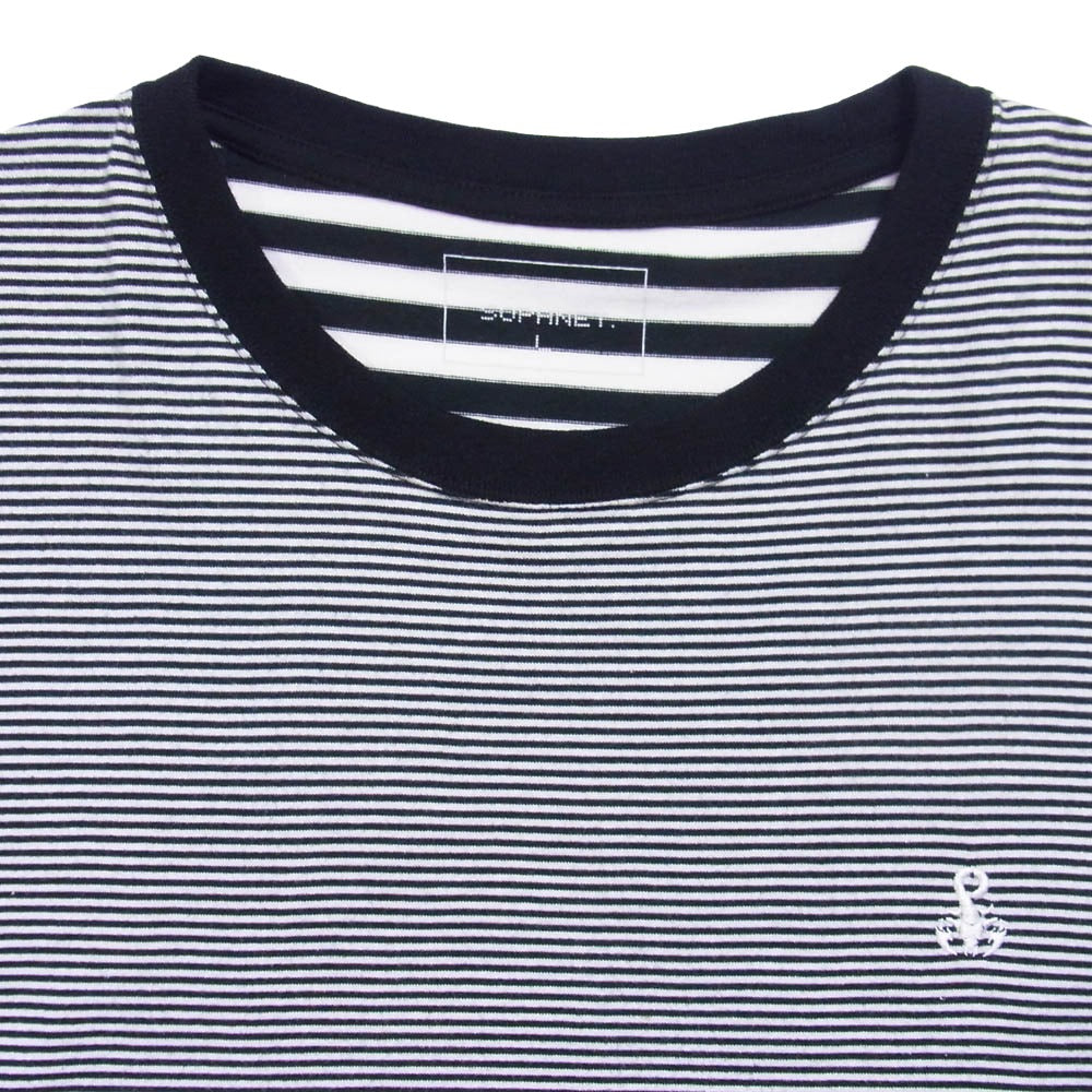 SOPHNET. ソフネット 21SS SOPH-210056 SCORPION WIDE TEE Tシャツ ボーダー カットソー ブラック系 L【中古】