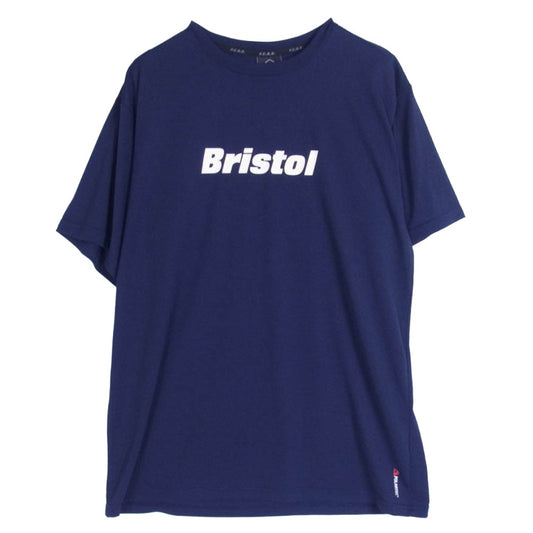 F.C.R.B. エフシーアールビー FCRB-210033 POLARTEC POWER DRY AUTHENTIC LOGO TEE ポーラテック パウダードライ ロゴ Tシャツ ネイビー系 L【中古】