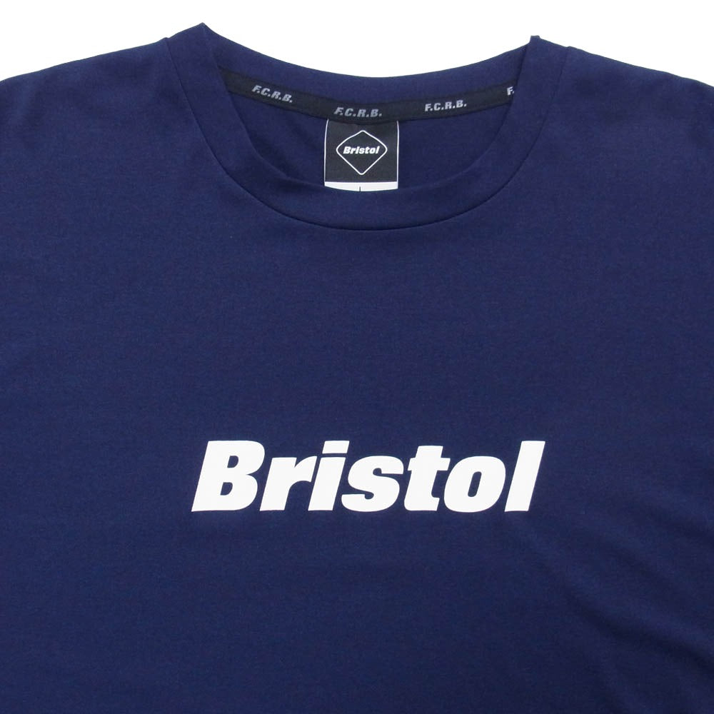 F.C.R.B. エフシーアールビー FCRB-210033 POLARTEC POWER DRY AUTHENTIC LOGO TEE ポーラテック パウダードライ ロゴ Tシャツ ネイビー系 L【中古】