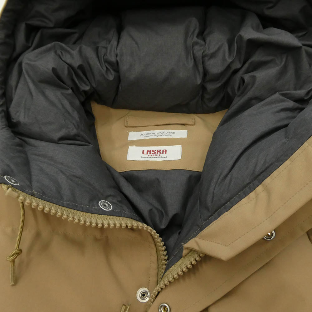 JOURNAL STANDARD ジャーナルスタンダード LASKA レザー切替 ダウン ジャケット ベージュ系 L【中古】