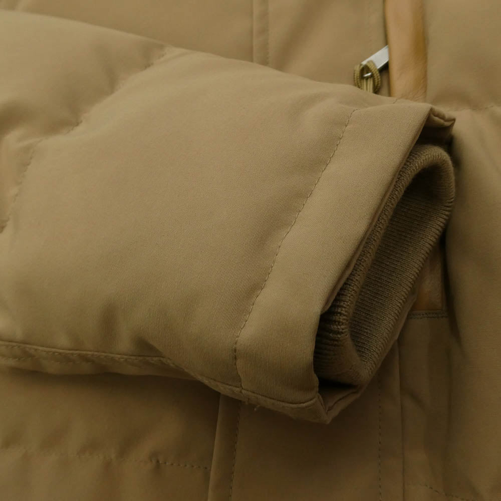 JOURNAL STANDARD ジャーナルスタンダード LASKA レザー切替 ダウン ジャケット ベージュ系 L【中古】