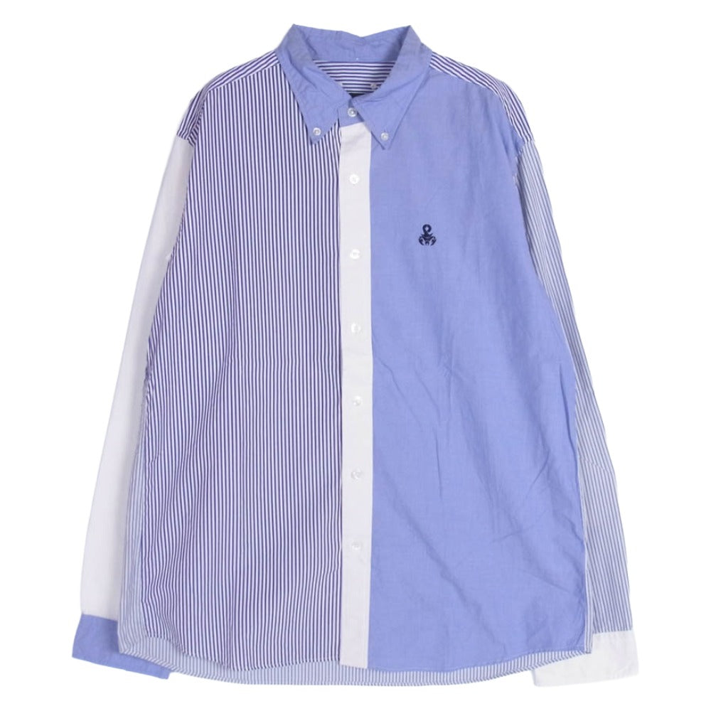 SOPHNET. ソフネット 20AW SOPH-202067 THOMAS MASON トーマスメイソン B.D SHIRT ボタンダウン 長袖 シャツ ブルー系 L【中古】