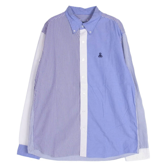 SOPHNET. ソフネット 20AW SOPH-202067 THOMAS MASON トーマスメイソン B.D SHIRT ボタンダウン 長袖 シャツ ブルー系 L【中古】