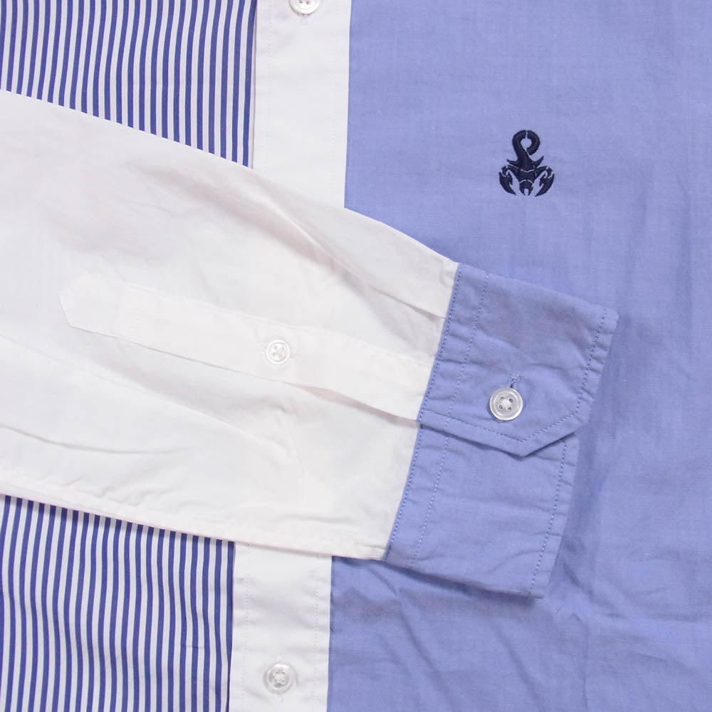 SOPHNET. ソフネット 20AW SOPH-202067 THOMAS MASON トーマスメイソン B.D SHIRT ボタンダウン 長袖 シャツ ブルー系 L【中古】