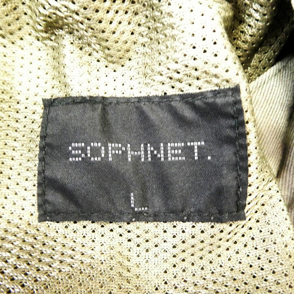 SOPHNET. ソフネット SOPH-210001 WIDE CROPPED VENTILATION PANTS ワイド クロップド ベンチレーション パンツ カーキ系 L【中古】
