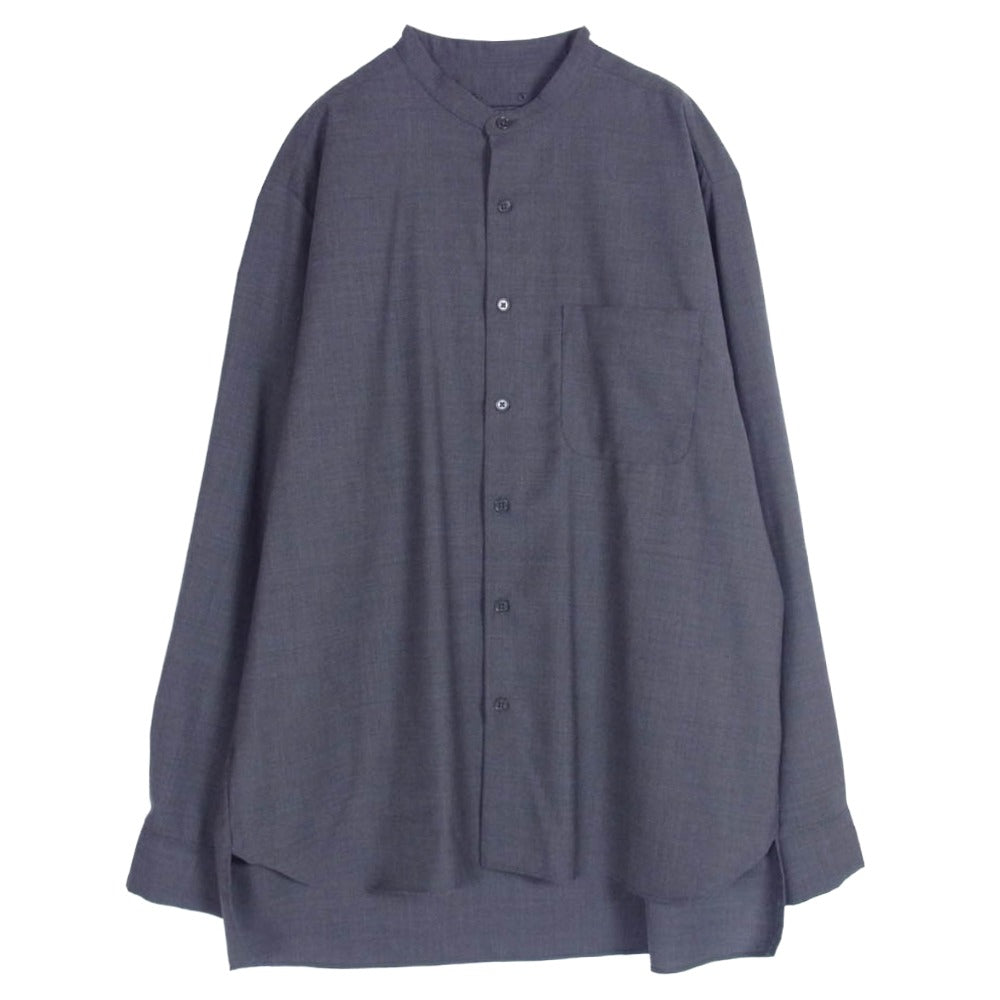 SOPHNET. ソフネット SOPH-222010 BIG BAND COLLAR SHIRT バンドカラー シャツ チャコール系 L【中古】