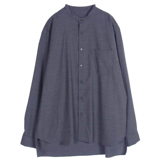 SOPHNET. ソフネット SOPH-222010 BIG BAND COLLAR SHIRT バンドカラー シャツ チャコール系 L【中古】