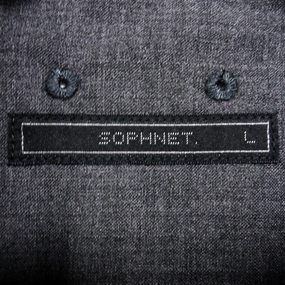 SOPHNET. ソフネット SOPH-222010 BIG BAND COLLAR SHIRT バンドカラー シャツ チャコール系 L【中古】