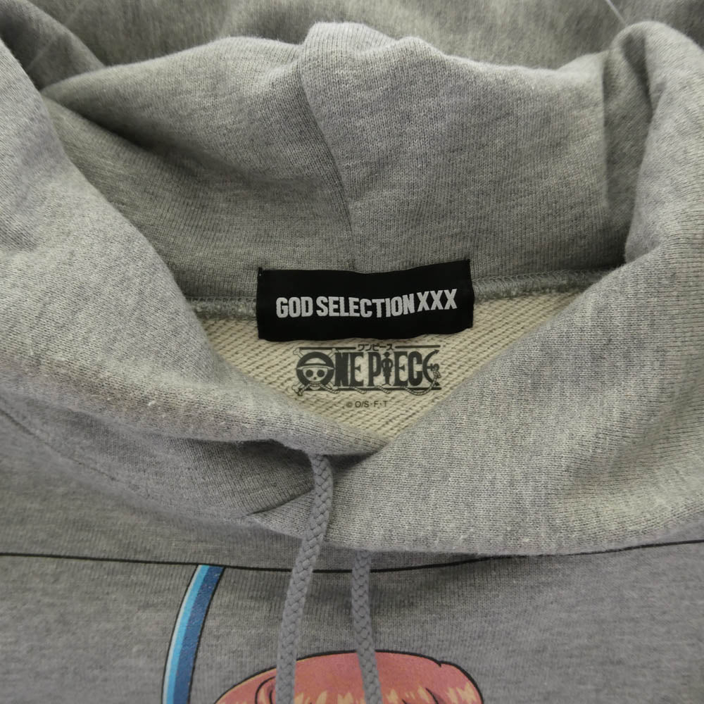 GOD SELECTION XXX ゴッドセレクション × ONE PIECE ワンピース ナミ スウェット プルオーバー パーカー フーディー グレー系 M【中古】