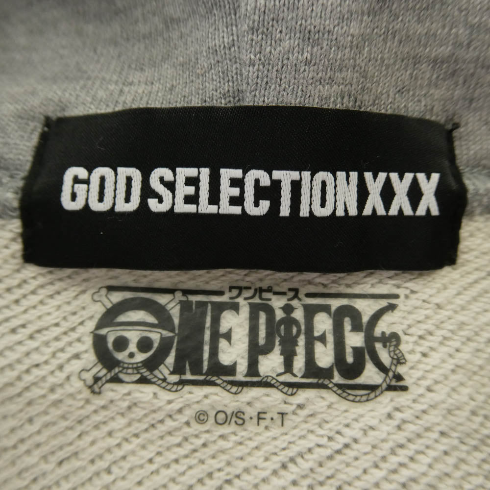 GOD SELECTION XXX ゴッドセレクション × ONE PIECE ワンピース ナミ スウェット プルオーバー パーカー フーディー グレー系 M【中古】