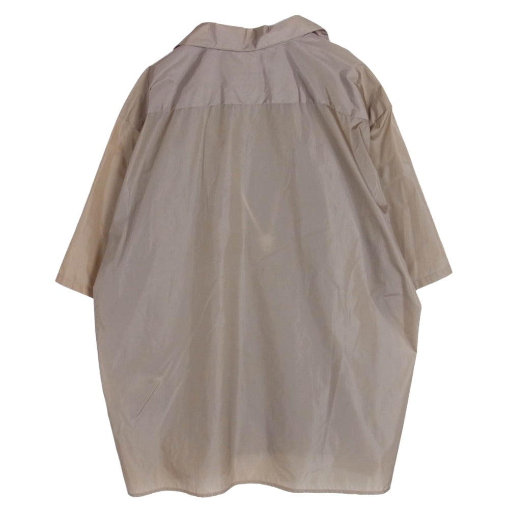 SOPHNET. ソフネット SOPH-230040 LIMONTA NYLON S/S OPEN COLLAR BAGGY SHIRT リモンタ ナイロン オープンカラー バギー シャツ ライトブラウン系 L【中古】