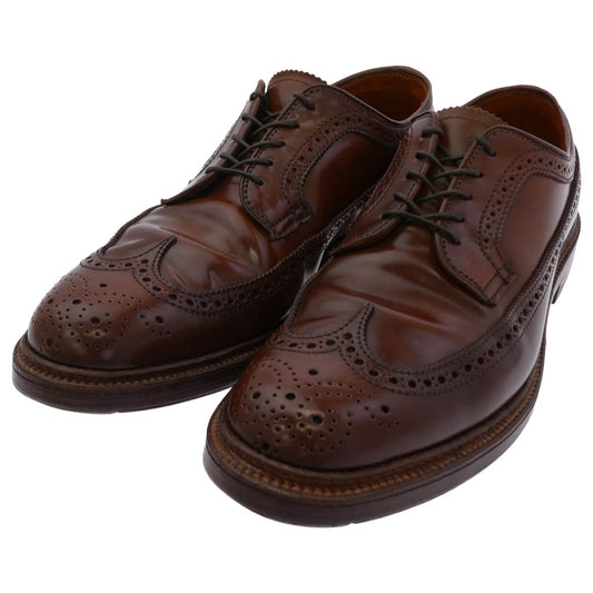 ALDEN オールデン 97504 ラベロコードバン ロングウィングチップ シューズ ブラウン系 US9【中古】