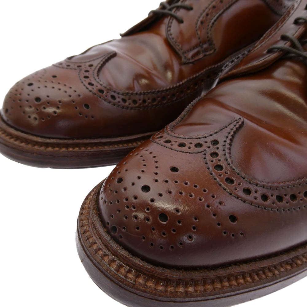 ALDEN オールデン 97504 ラベロコードバン ロングウィングチップ シューズ ブラウン系 US9【中古】