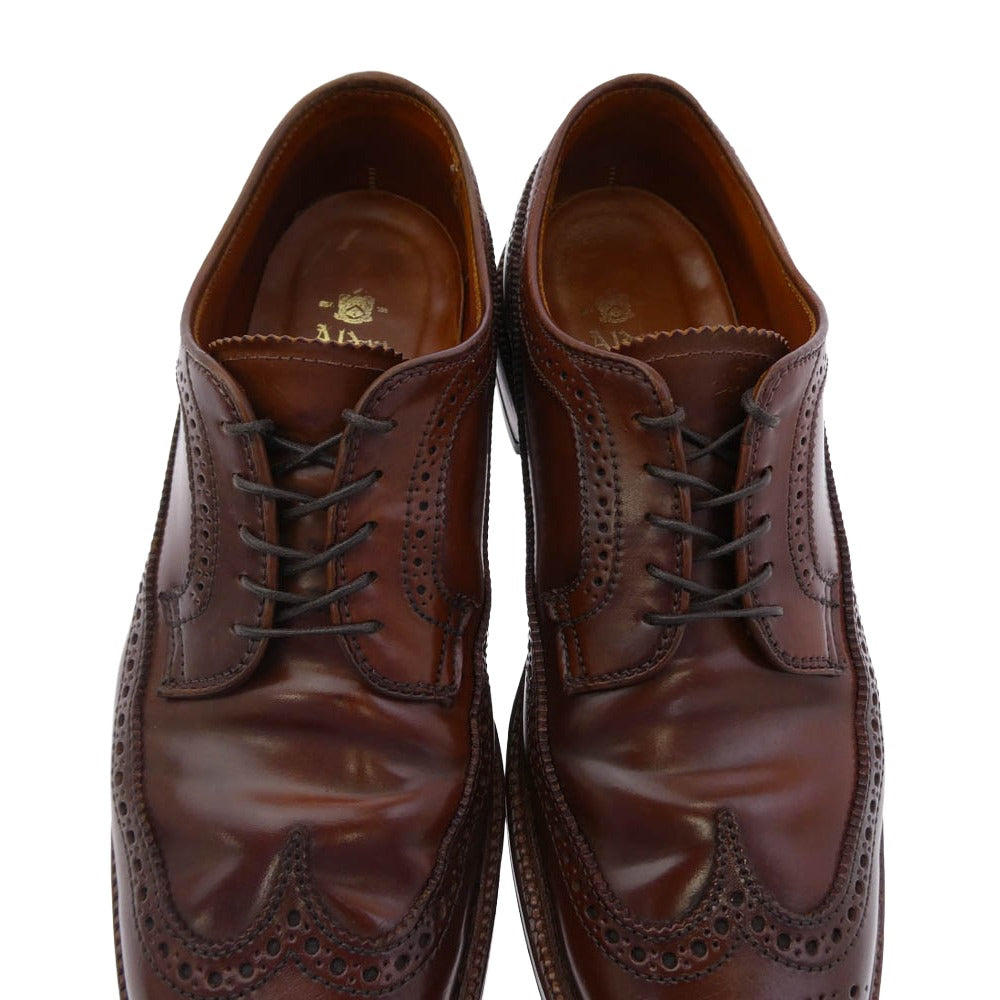 ALDEN オールデン 97504 ラベロコードバン ロングウィングチップ シューズ ブラウン系 US9【中古】