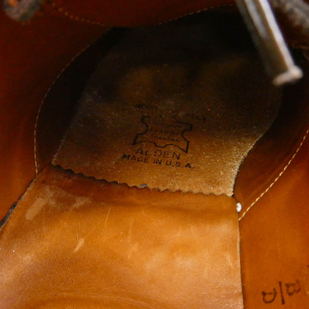 ALDEN オールデン 97504 ラベロコードバン ロングウィングチップ シューズ ブラウン系 US9【中古】
