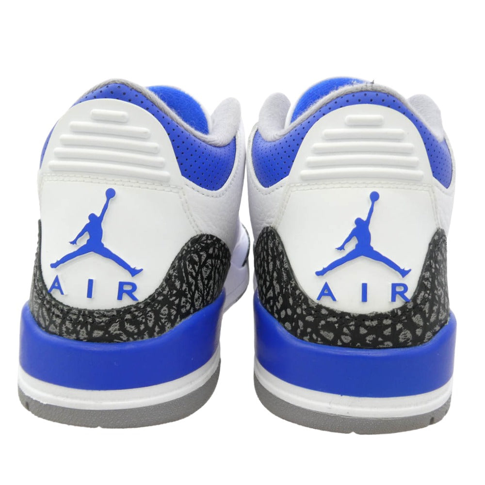 NIKE ナイキ CT8532-145 Air Jordan 3 Racer Blue エアジョーダン3 レーサー ブルー ローカット スニーカー オフホワイト系 26cm【中古】